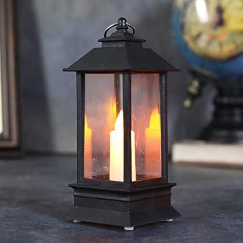 Decorative Lanterns Hanging Lantern with Flashing Led Pillar Candles Battery Operated(Pack Of 6) - Essence by LaxAar