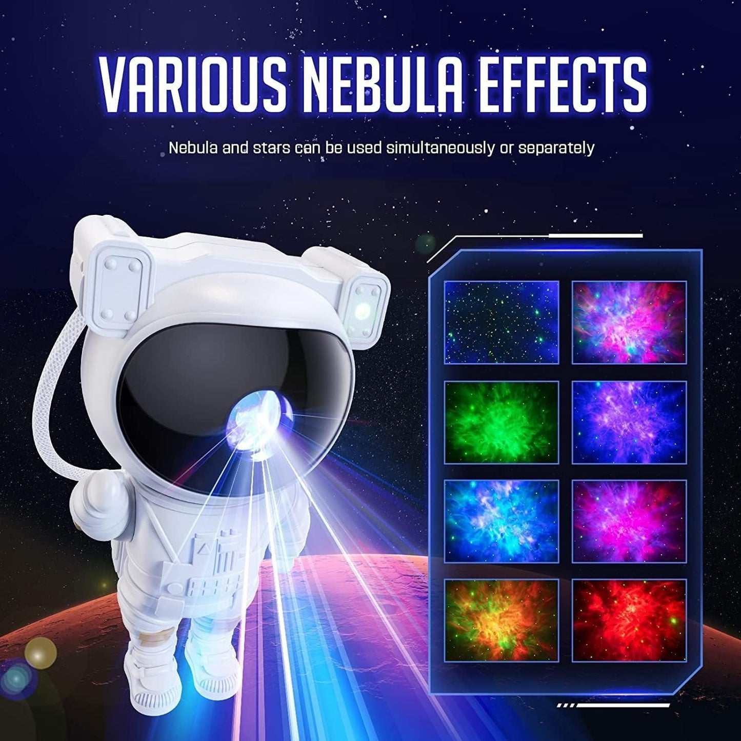 Astronaut Galaxy Projector - 360 Magnetic Head Rotation, Remote Control - Essence by LaxAar