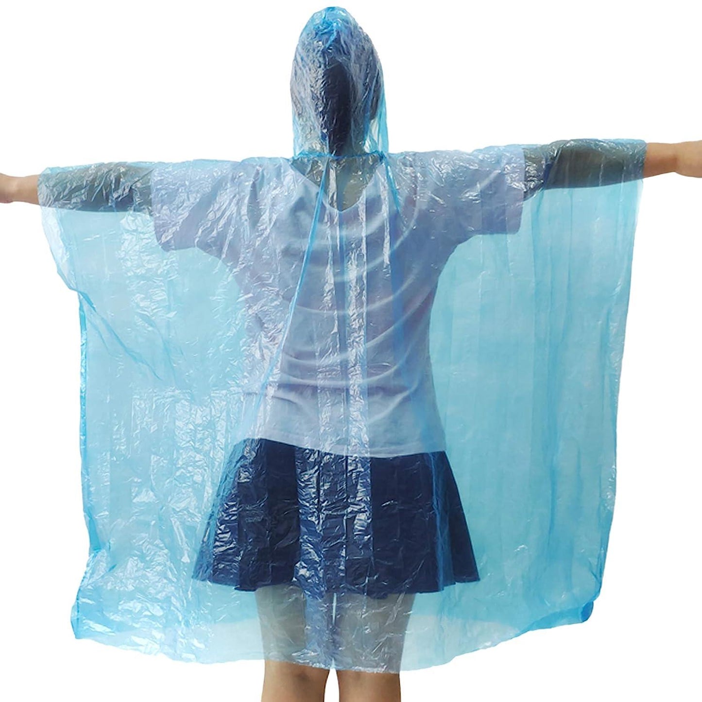Portable Disposable Emergency Raincoats Waterproof Rain Poncho in A Ball for Traveling Camping Outdoor (Pack of 5) - Essence by LaxAar