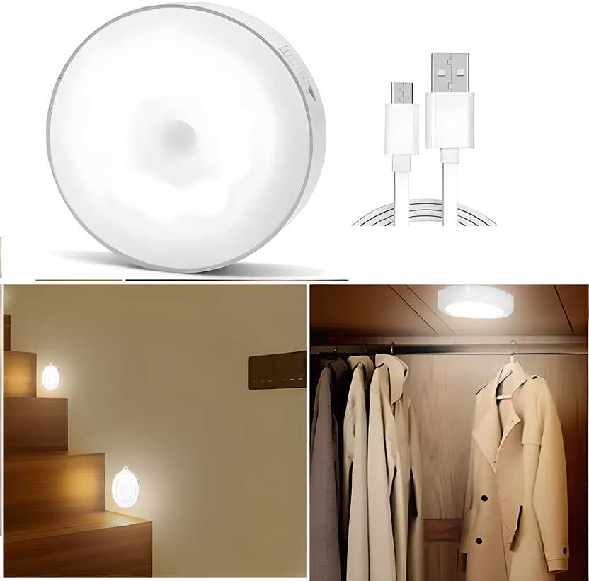 Motion Sensor Light for Home with USB Charging Wireless Self Adhesive LED Night Light - Essence by LaxAar