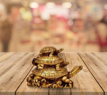 Three Tiered Turtle Tortoise Family For Health And Good Luck For Home D�cor - 12 cm - Essence by LaxAar