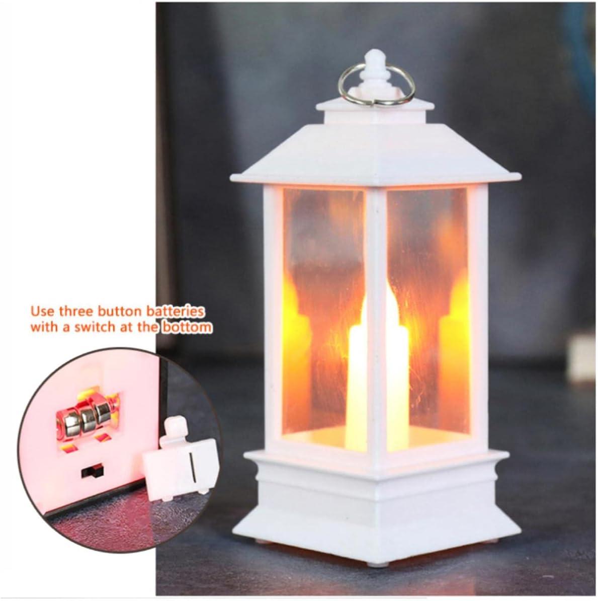 Decorative Lanterns Hanging Lantern with Flashing Led Pillar Candles Battery Operated(Pack Of 6) - Essence by LaxAar