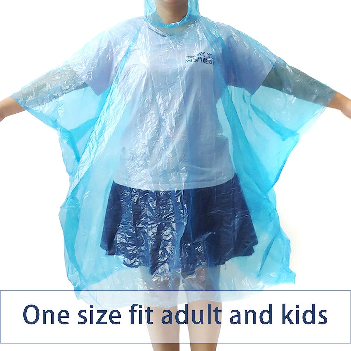 Portable Disposable Emergency Raincoats Waterproof Rain Poncho in A Ball for Traveling Camping Outdoor (Pack of 5) - Essence by LaxAar
