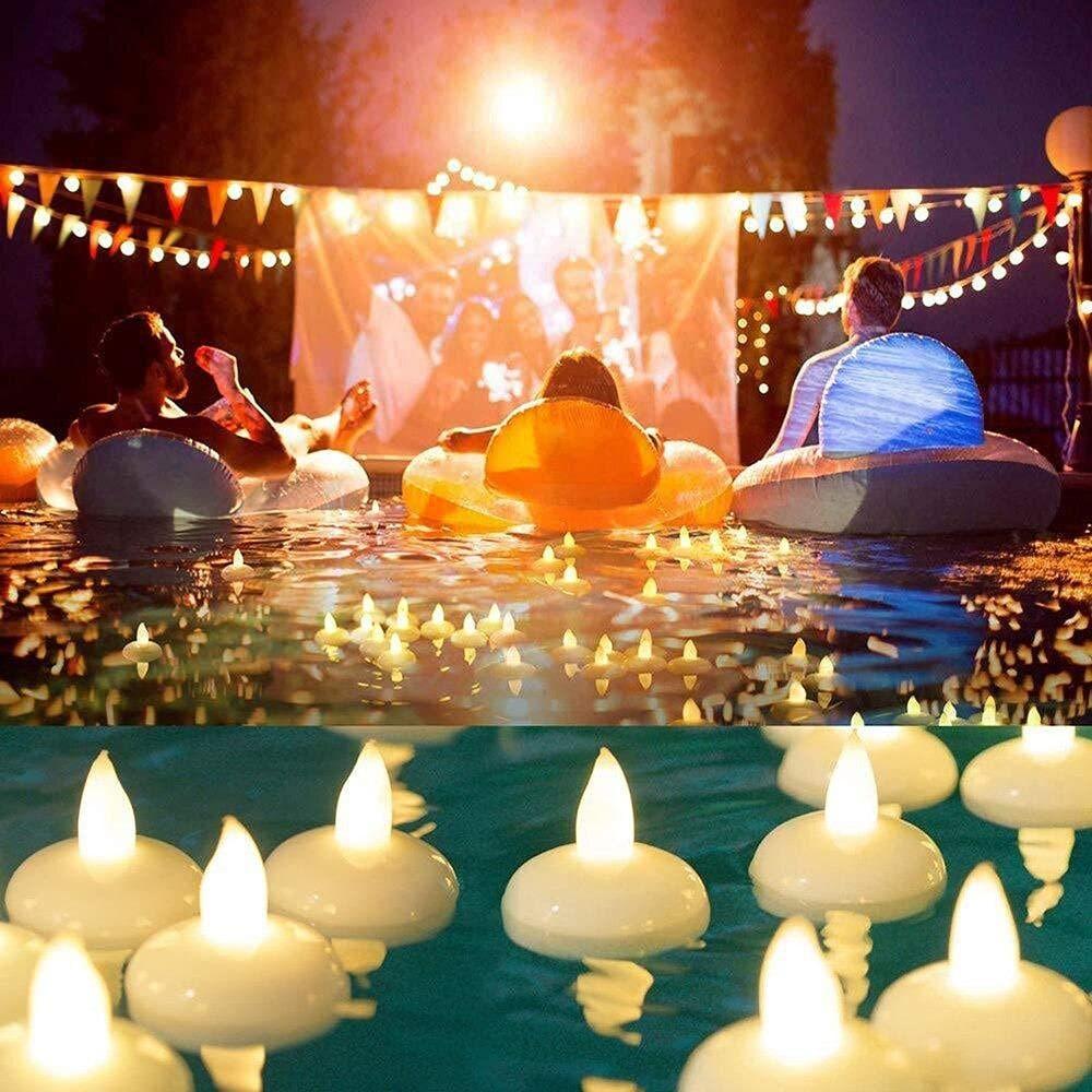 Battery Operated LED Candle Diya Decorative Lights Pack of 12 - Essence by LaxAar
