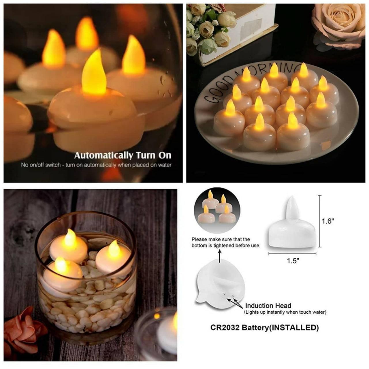 Battery Operated LED Candle Diya Decorative Lights Pack of 12 - Essence by LaxAar