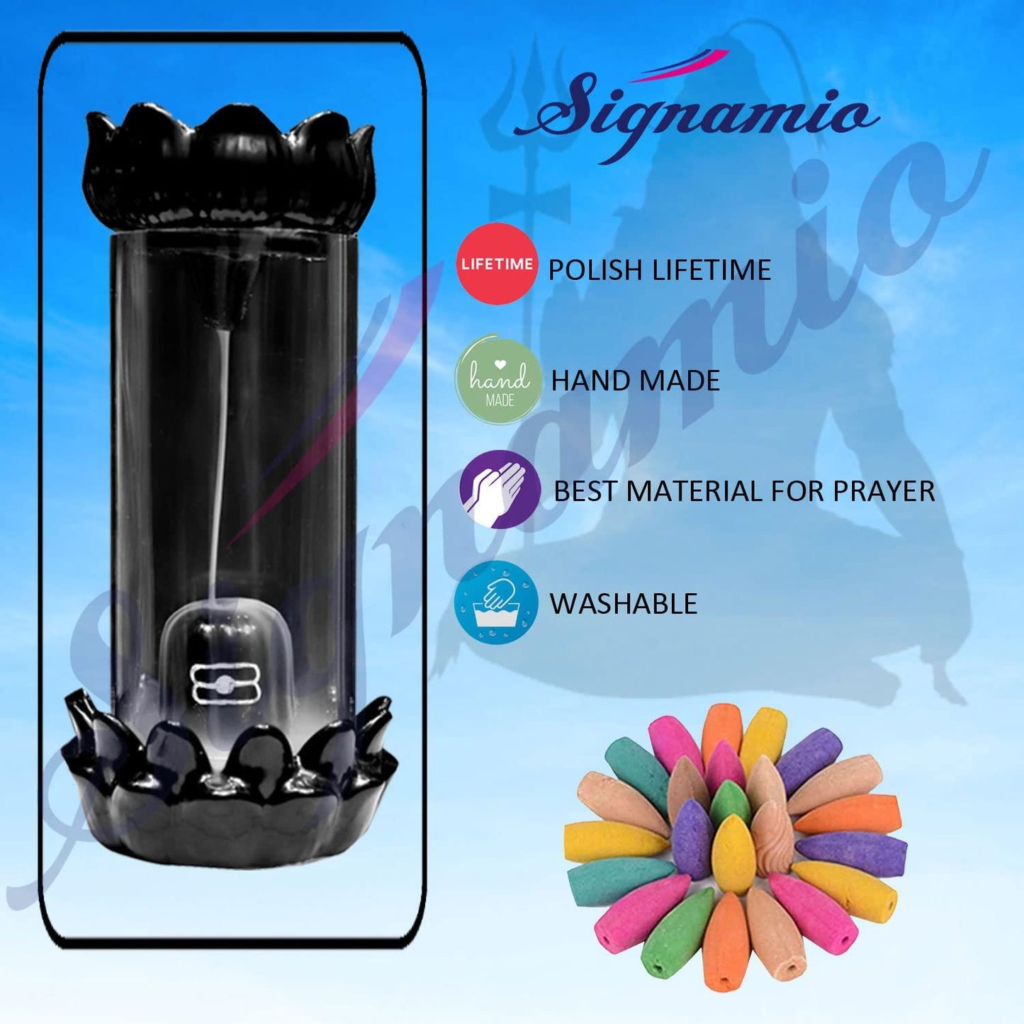 Shivling Smoke Fountain - Incense Holder (Lord Shiva) - Essence by LaxAar