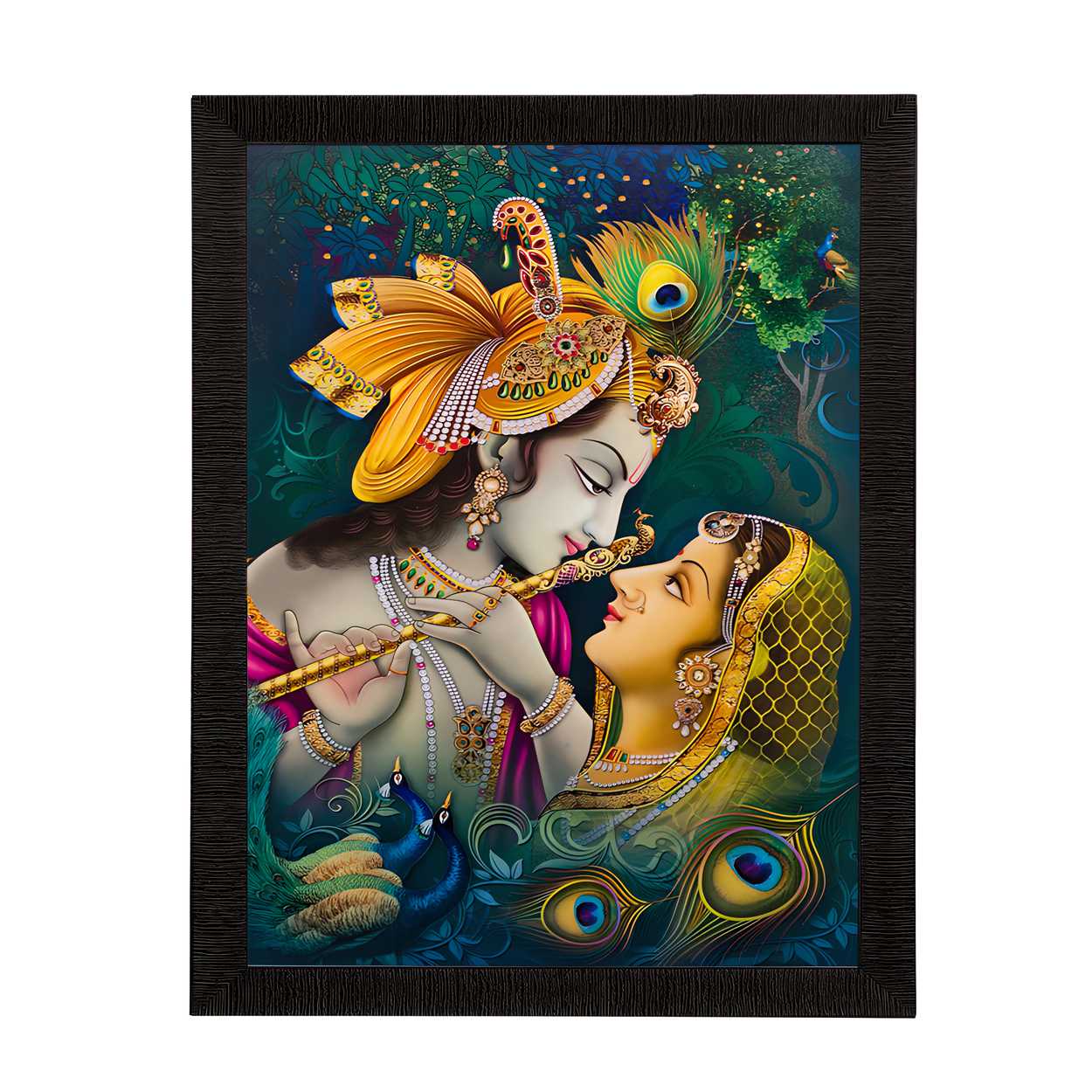 Radha Krishna Matt Textured UV Art Painting - Essence by LaxAar