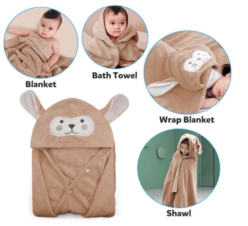 Ultra Soft Hooded Towel Highly Absorbent Bathrobe for Kids