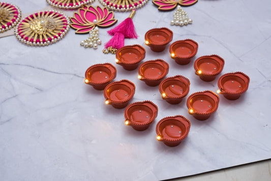 Diwali Diya's - Water Sensor Flameless & Smokeless LED Diwali Light Diya (Pack of 12/24 )